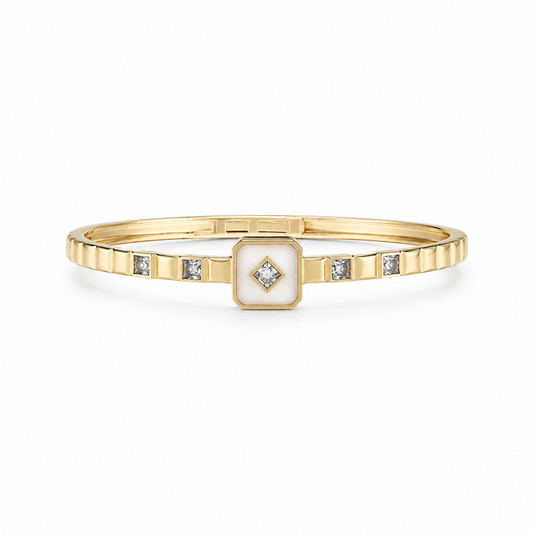 Luminous Shell Hexa Bangle