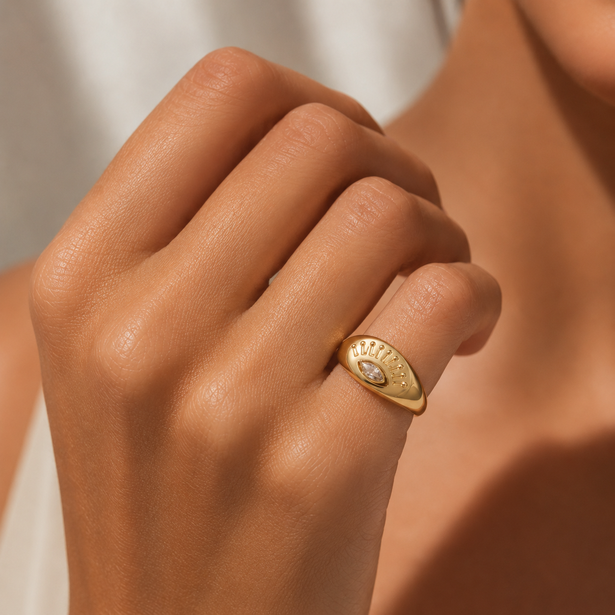 Mystic Eye Pinky Ring
