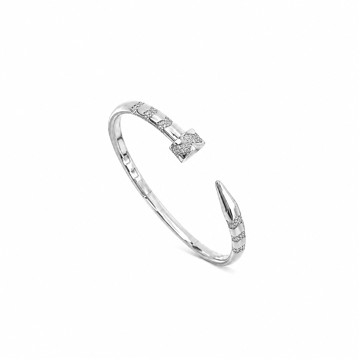 Crystal Nail Cuff Bangle