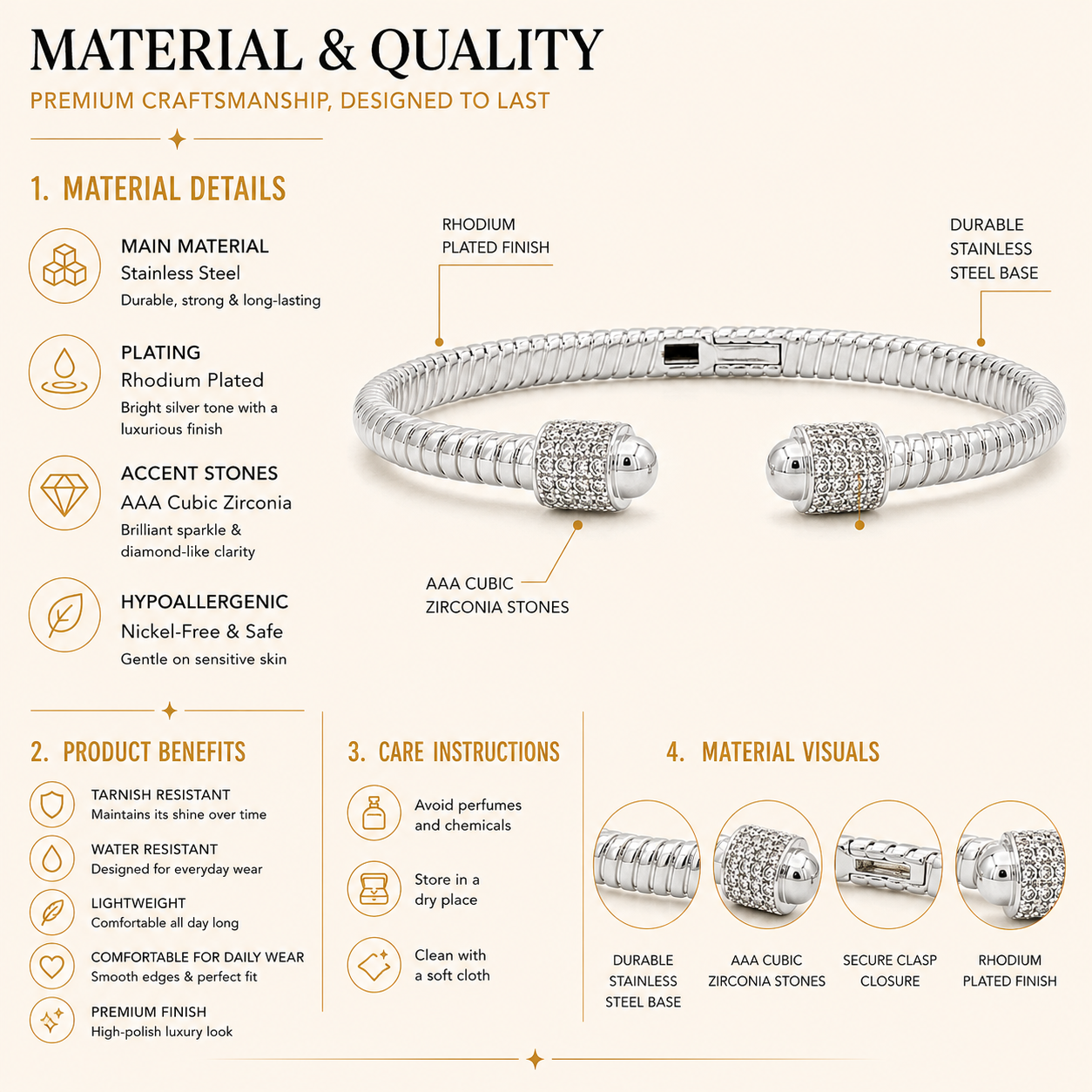 Silver Pavé Open Bangle