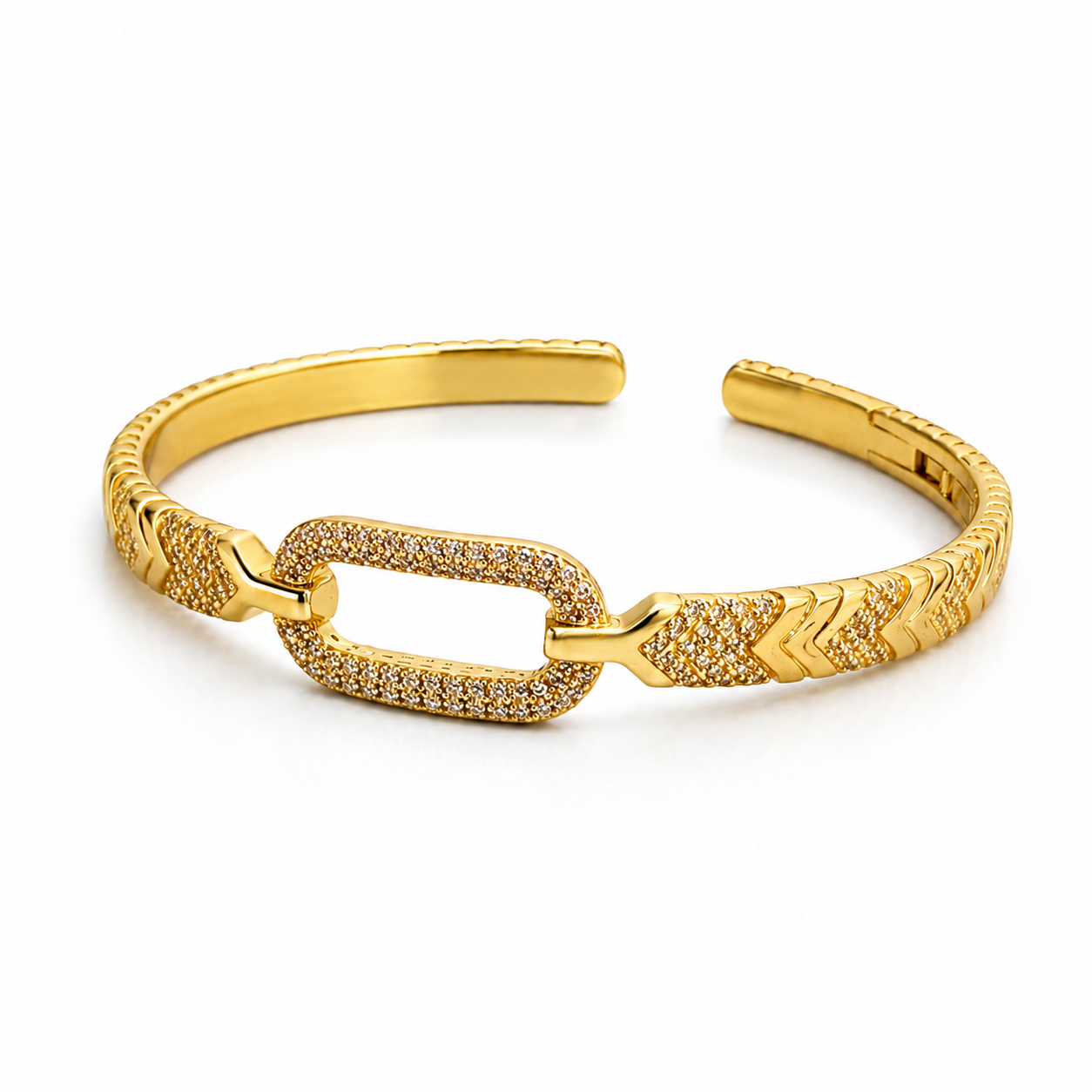 Arrow Link Sparkle Bangle