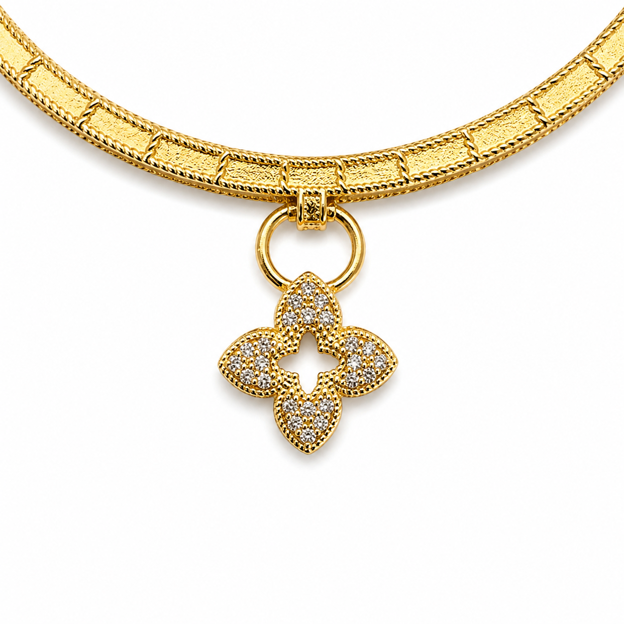 Clover Charm Bangle