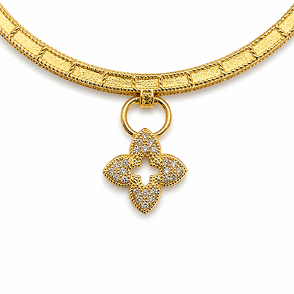 Clover Charm Bangle
