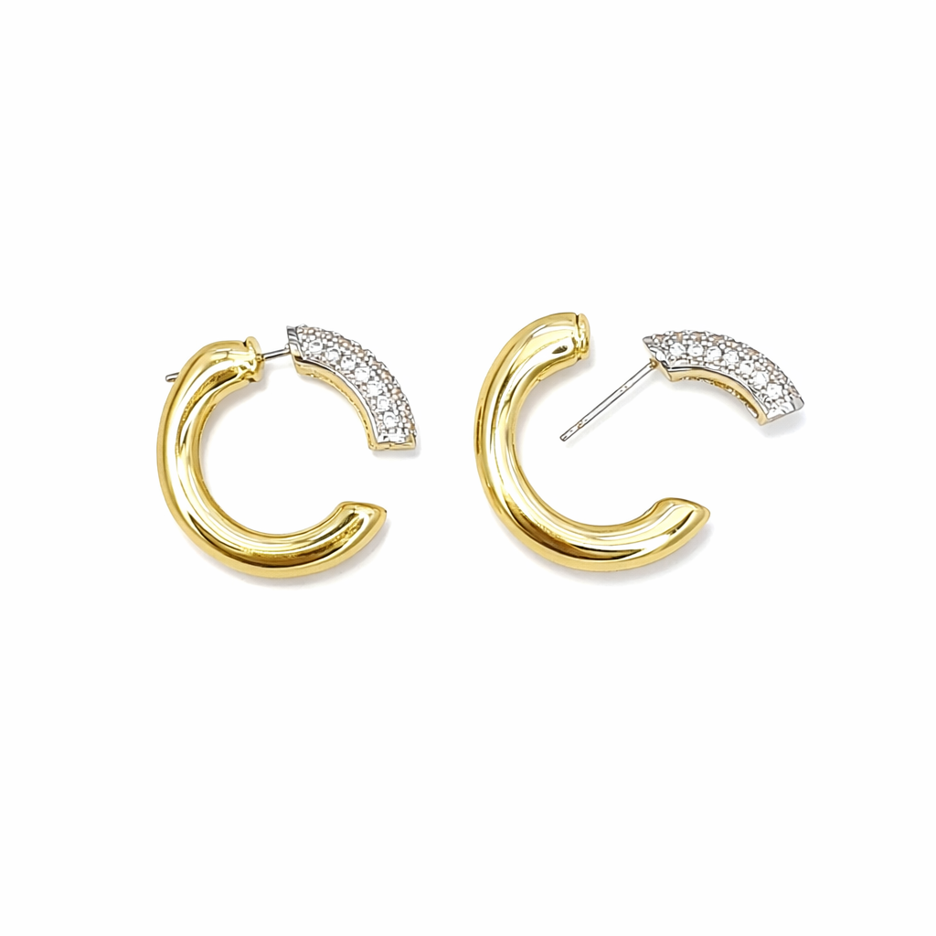Aurora Pavé Hoop Earrings