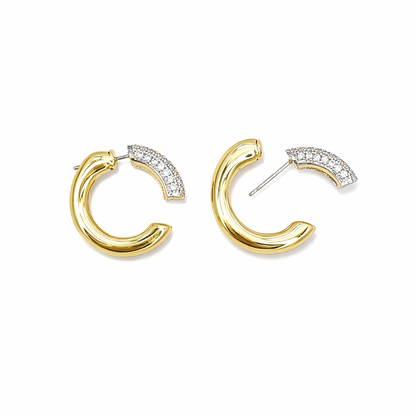 Aurora Pavé Hoop Earrings