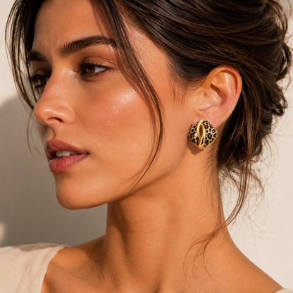 Leopard Twist Earrings