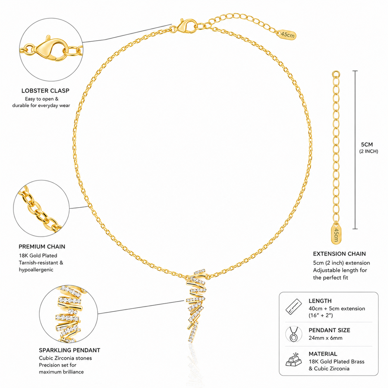 Astra Spiral Necklace