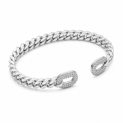Pavé Chain Loop Bangle
