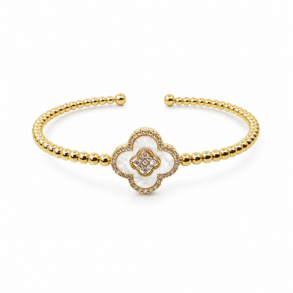 Celestial Clover Beaded Bangle