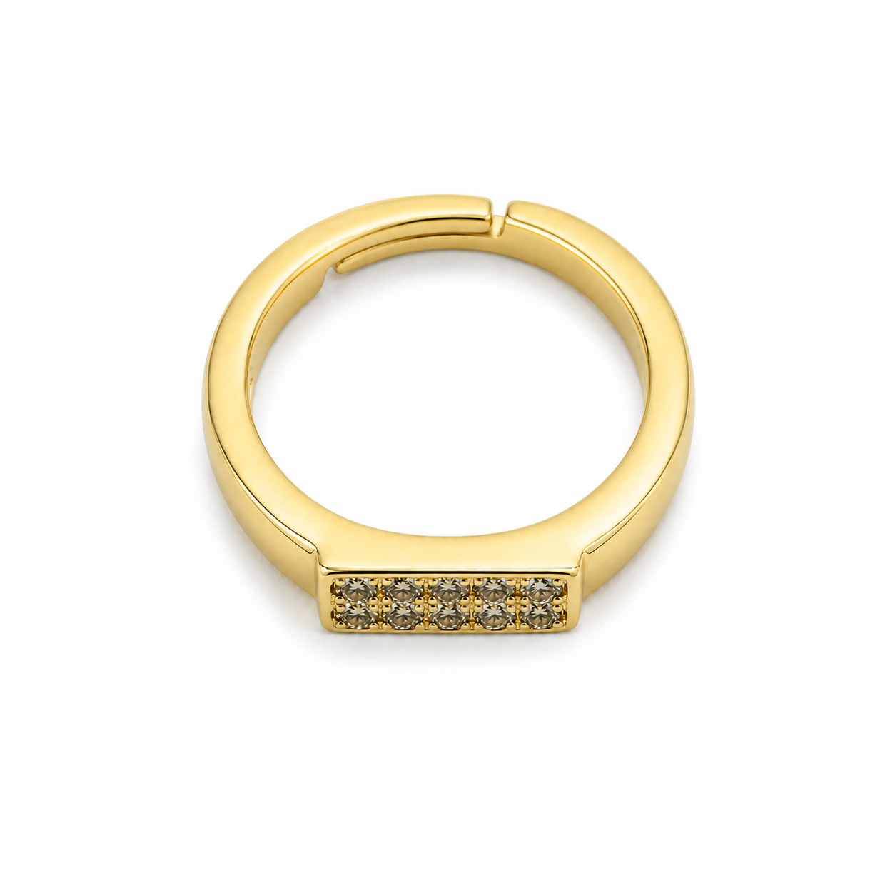 Pavé Bar Pinky Ring