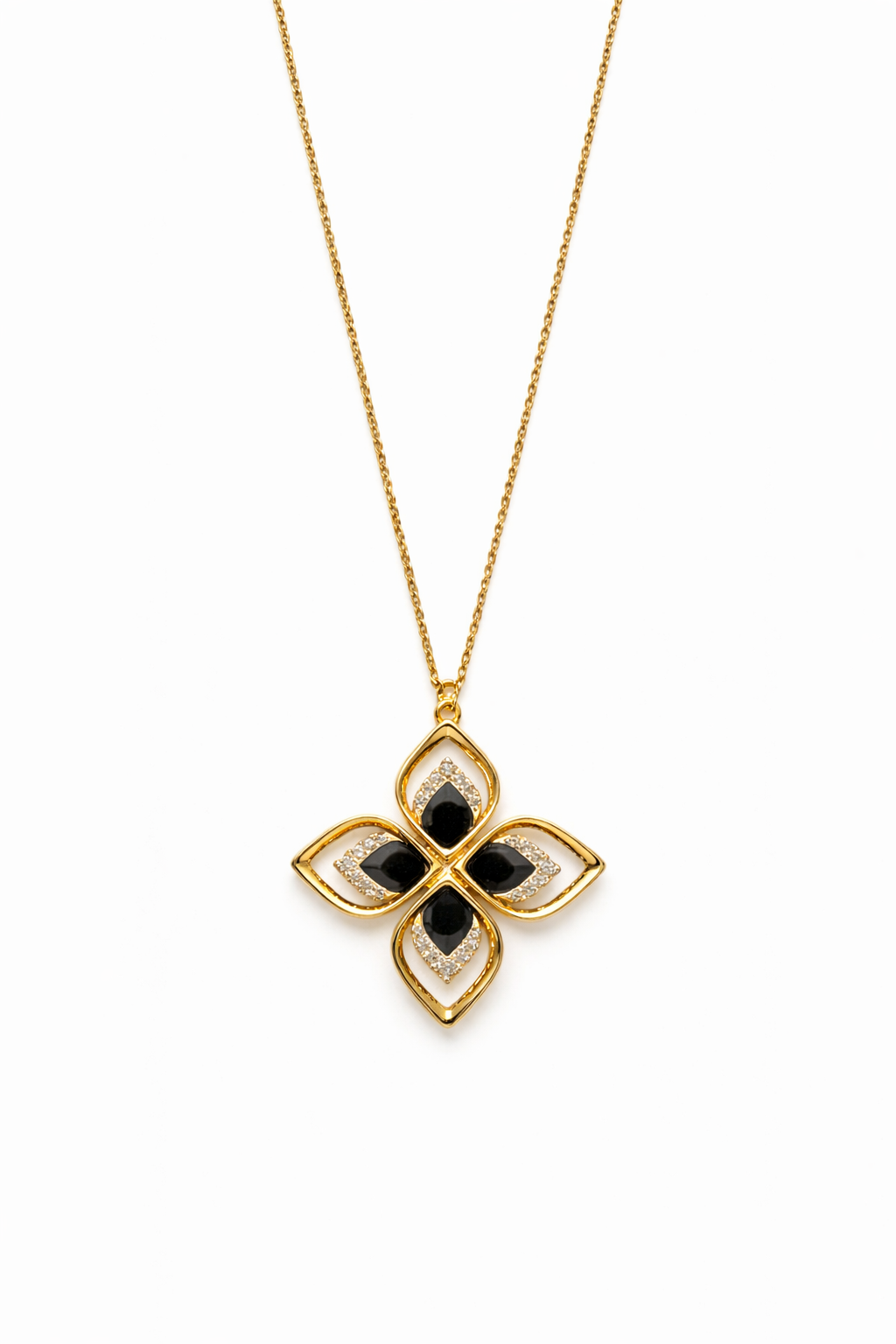 Midnight Clover Necklace