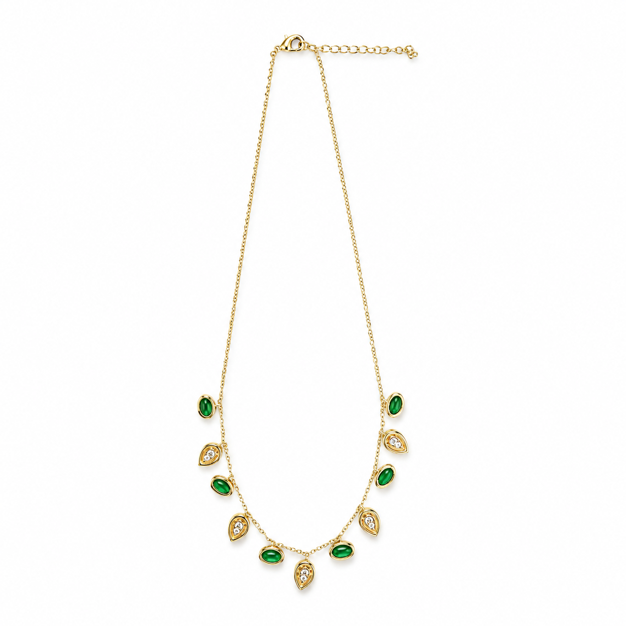 Emerald Charm Necklace