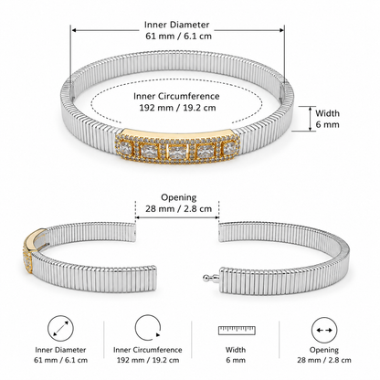 Radiant Duo Crystal Bangle