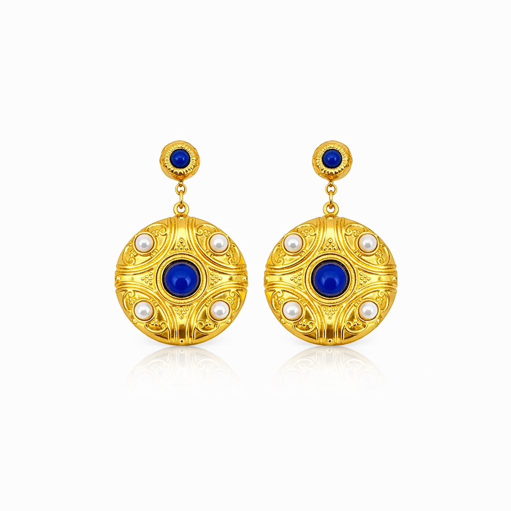 Imperial Medallion Drop Earrings