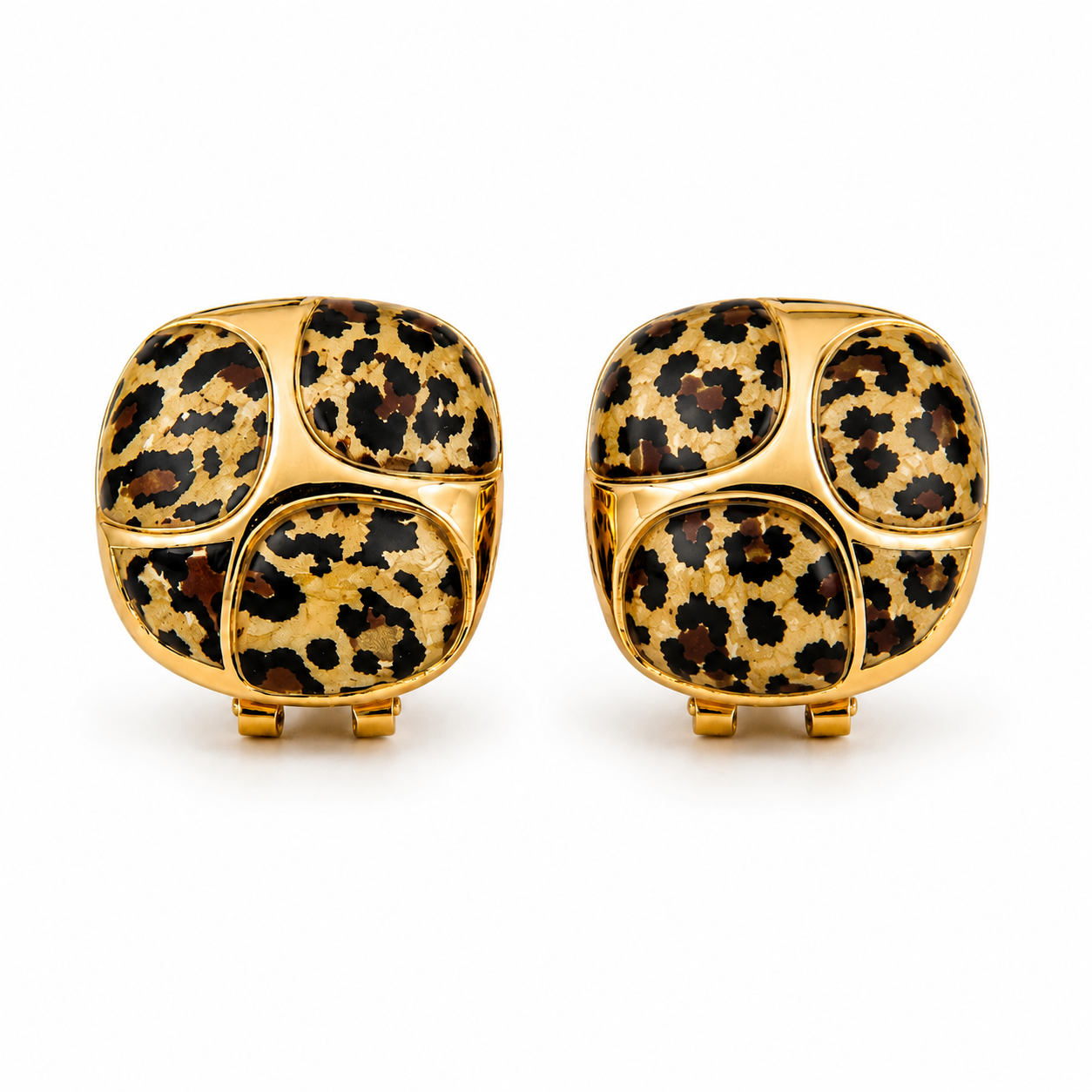 Leopard Mosaic Earrings
