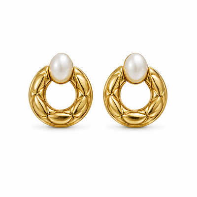 Luna Pearl Hoop Earrings