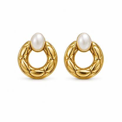 Luna Pearl Hoop Earrings