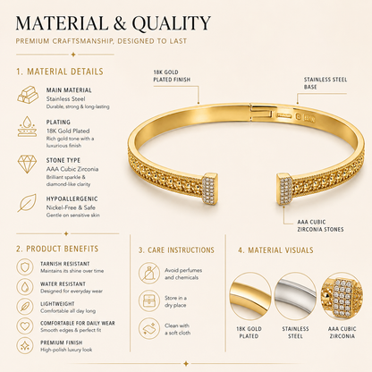 Aurora Pavé Open Cuff
