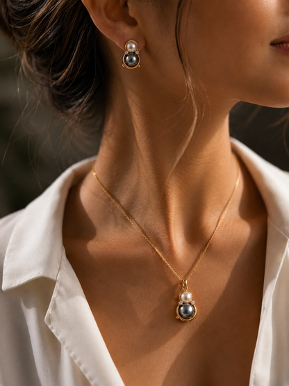 Pearl Duo Pendant Necklace