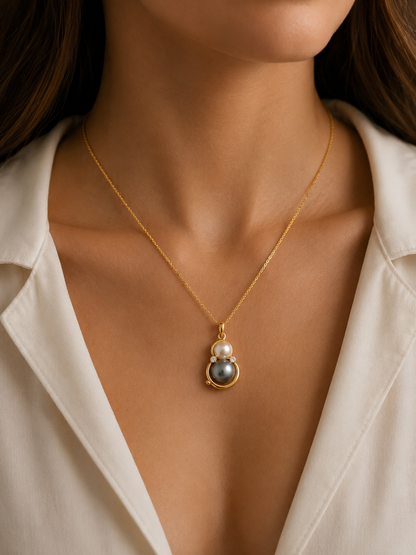 Pearl Duo Pendant Necklace