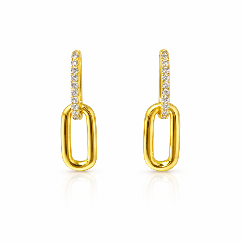 Linked Glow Drop Earrings