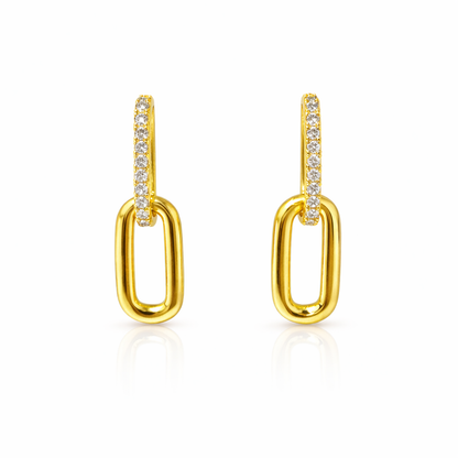 Linked Glow Drop Earrings