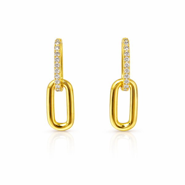 Linked Glow Drop Earrings