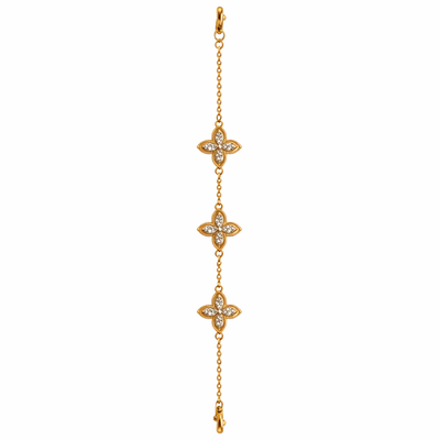 Floral Outline Gold Bracelet