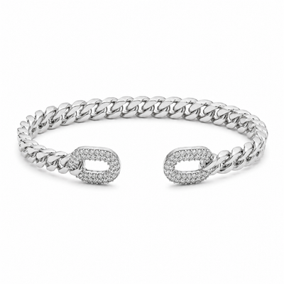 Pavé Chain Loop Bangle