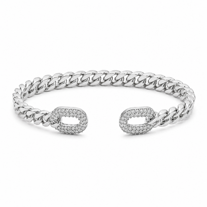 Pavé Chain Loop Bangle