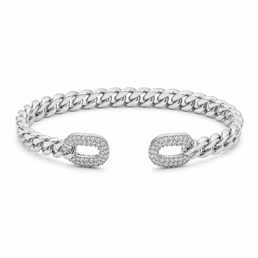 Pavé Chain Loop Bangle