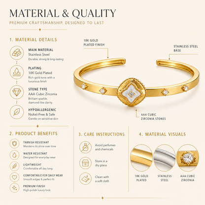 Celestial Square Cuff Bangle
