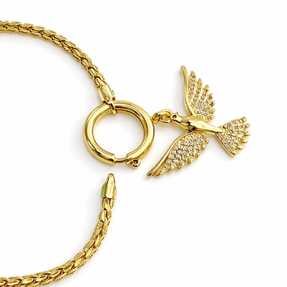 Golden Dove Charm Necklace