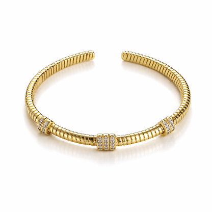Gold Pavé Cuff Bracelet