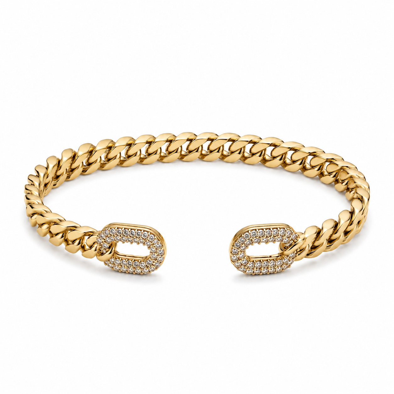 Pavé Chain Loop Bangle