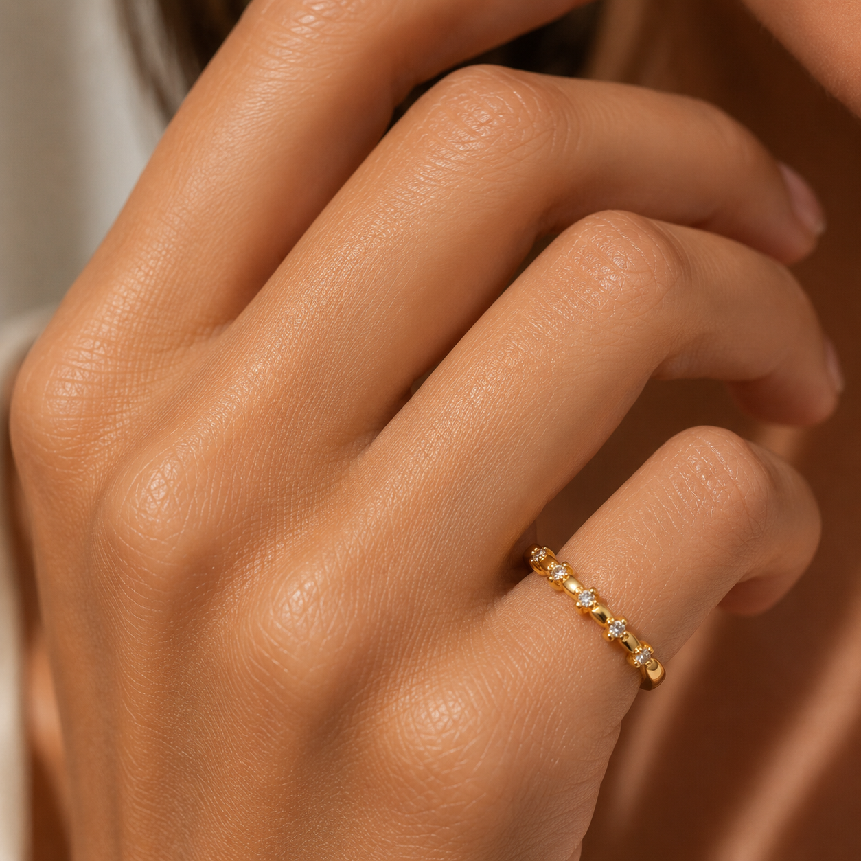 Dainty Spark Pinky Ring