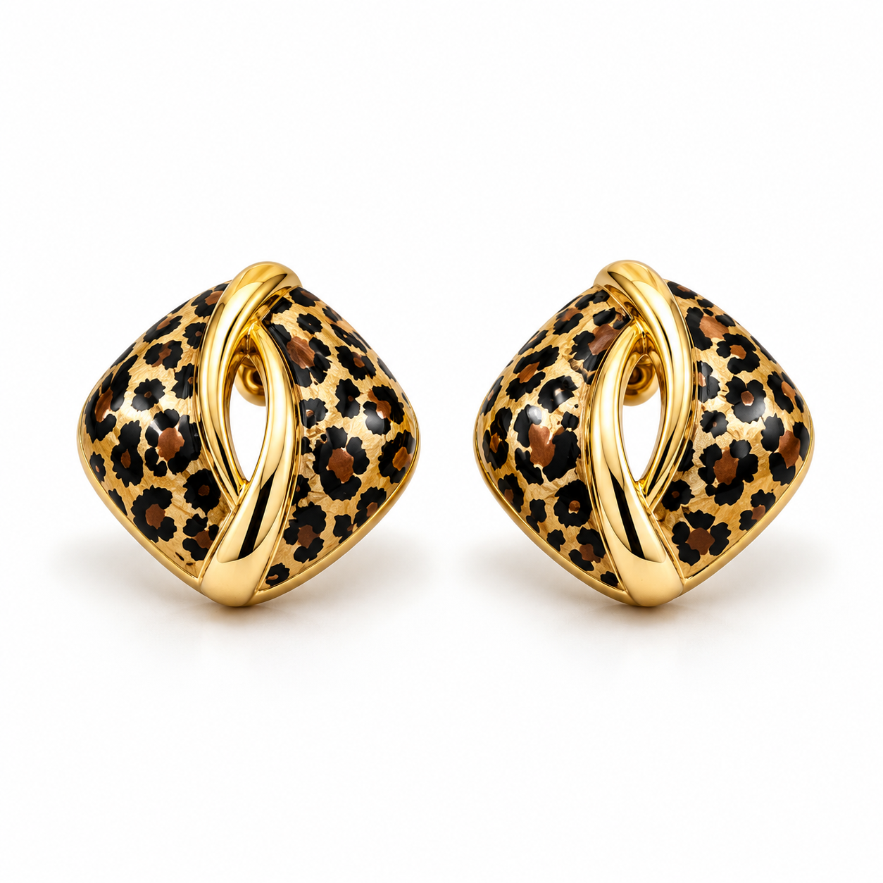 Leopard Twist Earrings