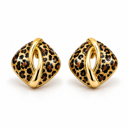 Leopard Twist Earrings