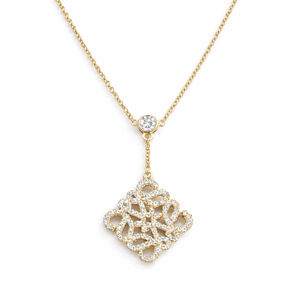 Lattice Drop Necklace