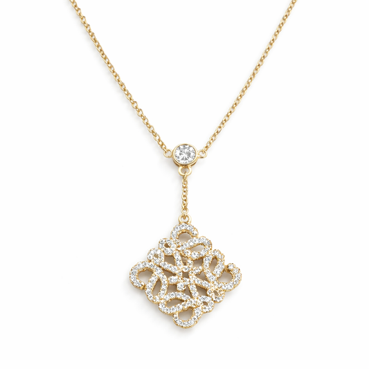 Lattice Drop Necklace