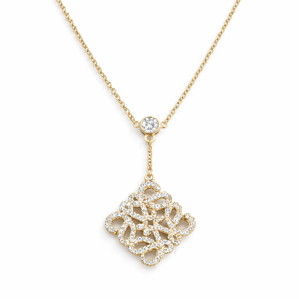 Lattice Drop Necklace