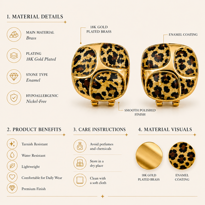 Leopard Mosaic Earrings