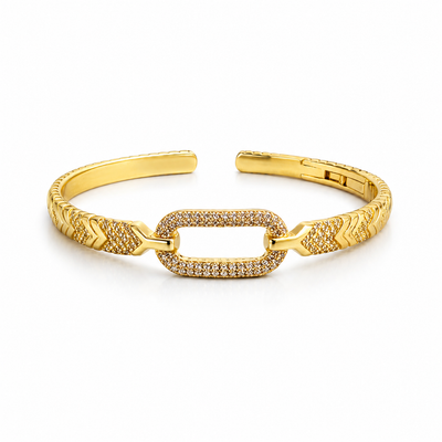 Arrow Link Sparkle Bangle