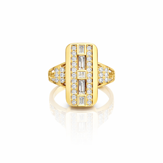 Aurora Bar Crystal Ring