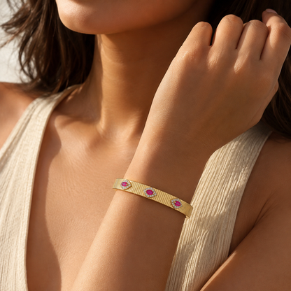 Pink Evil Eye Bangle