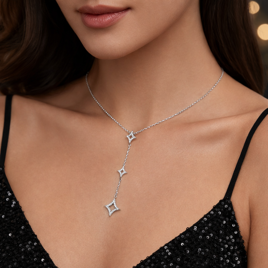 Celestial Star Drop Necklace