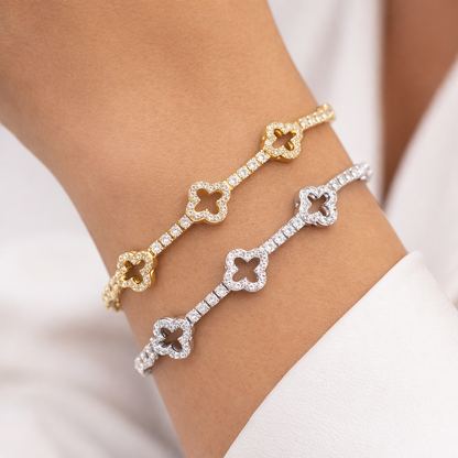 Luna Clover Tennis Bracelet