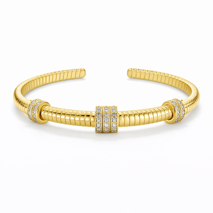 Gold Pavé Cuff Bracelet