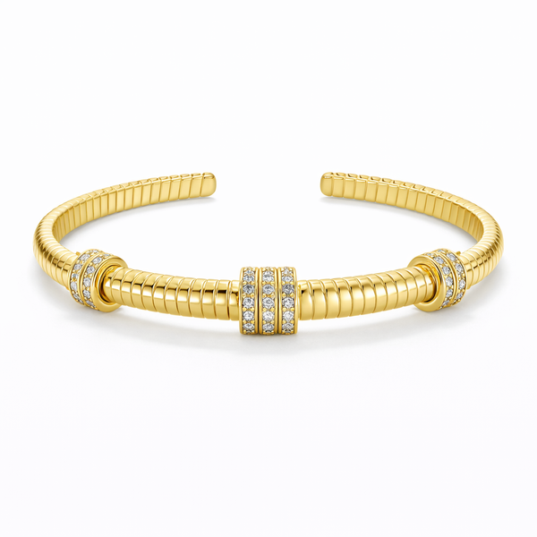 Gold Pavé Cuff Bracelet
