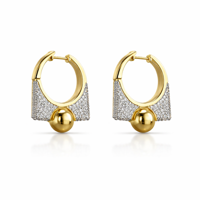 Aurora Drop Hoop Earrings